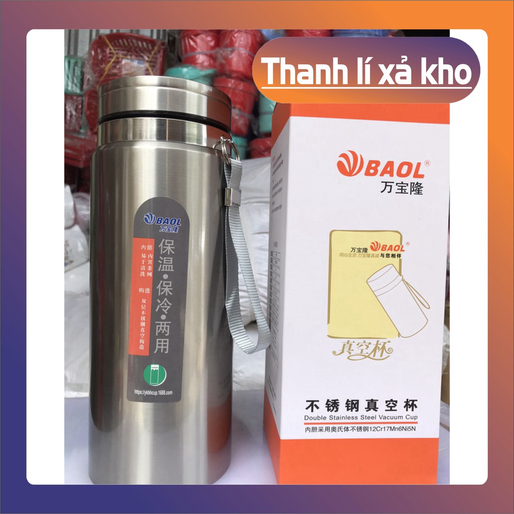 Bình giữ nhiệt 𝑭𝑹𝑬𝑬𝑺𝑯𝑰𝑷 Ly giữ nhiệt inox - Bình nhiệt BAOL inox 304— 1500ml giữ nhiệt trên 12 tiếng