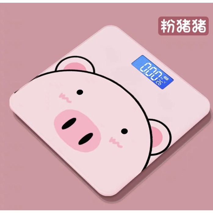 Cân Điện Tử Sức Khỏe Hình Lợn Màu Hồng Cực Xinh, Độ Chính Xác Cao