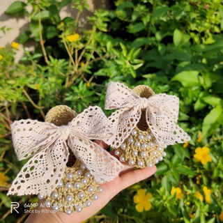 Giày Sandal nơ hạt ngọc/Giày nơ hạt ngọc[BÉ GÁI]