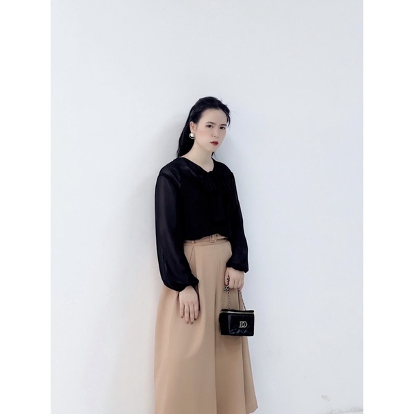 SIXDO newtag áo sơ mi đen vôn mới nguyên tag S/M