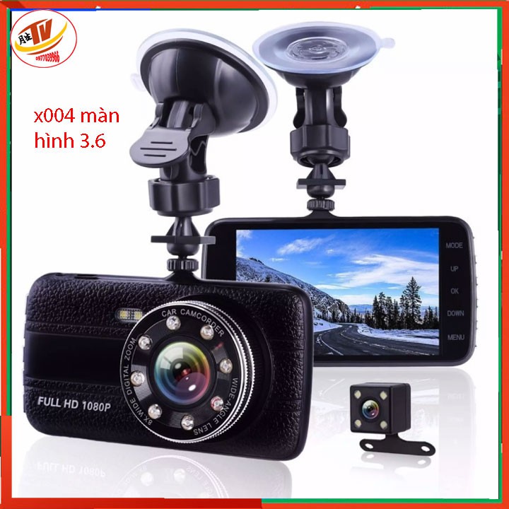 [kèm thẻ 32gb] Camera Hành Trình màn 3.6 inch Camera hành trình oto trước sau độ phân giải 1080p x004 màn 3.6 inch | BigBuy360 - bigbuy360.vn