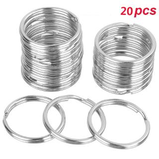 Bộ 20 vòng nhẫn móc chìa khóa mạ thép 25mm