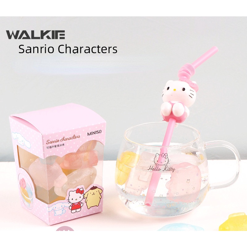 SANRIO Bộ 12 Khối Đá Viên Hình Nhân Vật Sanrioed Mymelody Hello Kitty Cinnamoroll Pompom Sáng Tạo Và Đáng Yêu