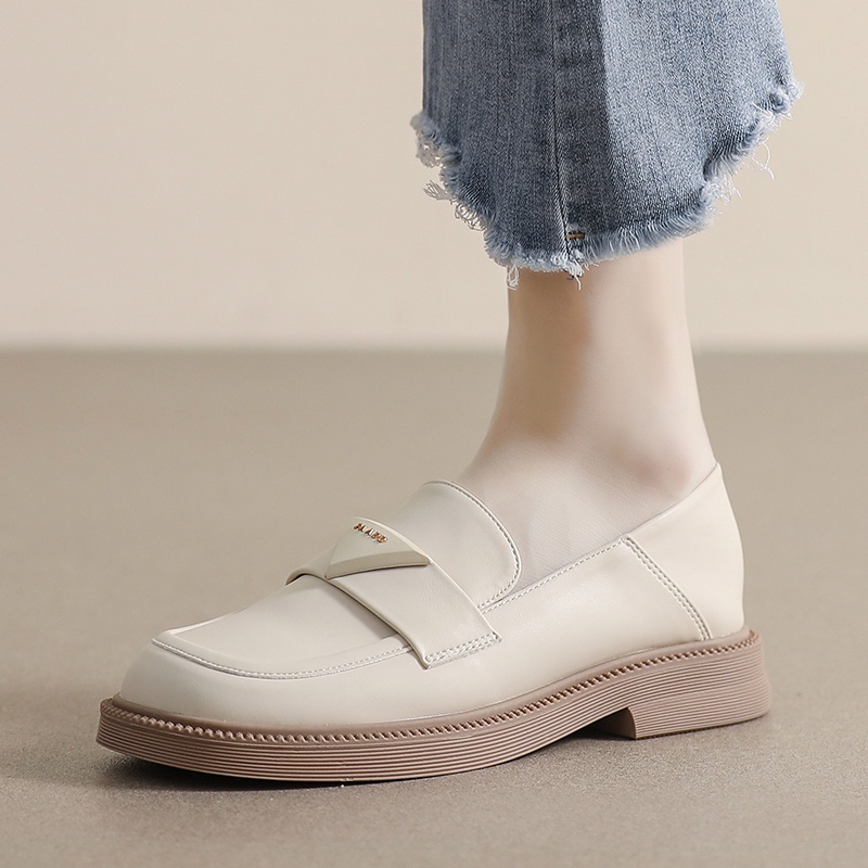Giày Lười Da Đế Dày Mềm Mại Thoải Mái Phong Cách Anh Quốc Cổ Điển Size 34-42 Cho Nữ