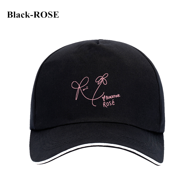 Mũ Lưỡi Trai Màu Trơn In Chữ Ký Nhóm Nhạc BLACKPINK