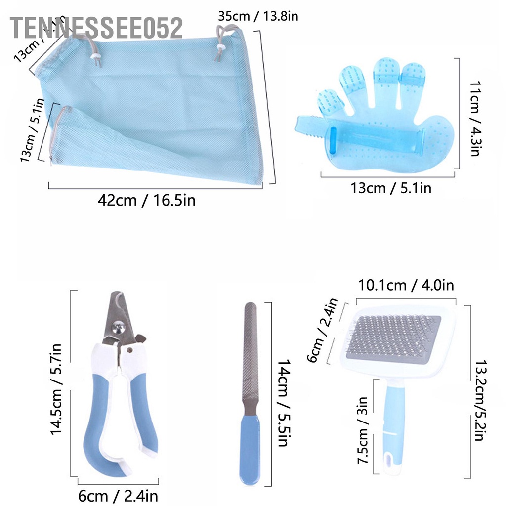 [Hàng Sẵn] Bộ Dùng Cụ làm sạch làm đẹp Cho Mèo - Túi Lưới Tắm Cho Mèo Đa Năng Tiện Dụng【Tennessee052】