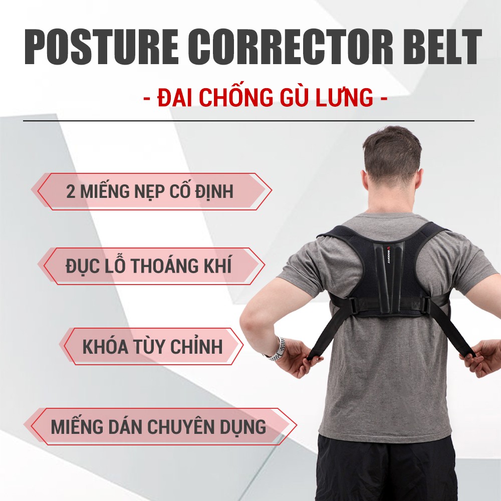 Đai chống gù lưng, vẹo cột sống có nẹp định hình GoodFit GF714P