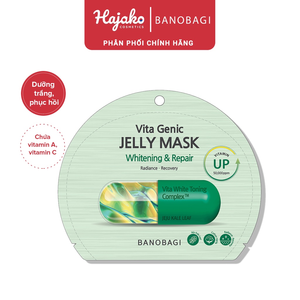 Mặt Nạ Bổ Sung Vitamin BANOBAGI VITA GENIC JELLY MASK WHITENING &amp; REPAIR 30ml mẫu mới 2021 - HAJAKO