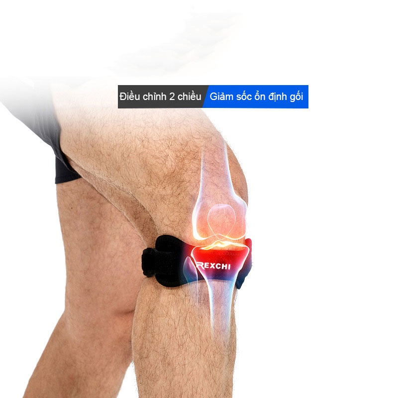 Đai Đầu Gối Rexchi Bảo Vệ Khớp Gối Chơi Thể Thao Chuyên Nghiệp Bó Gối Nam Cao Cấp BO08