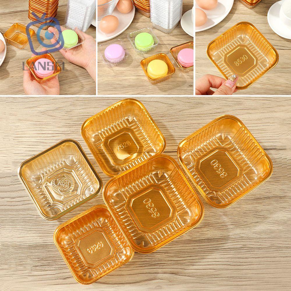 100 khay nhựa hình vuông nhiều màu sắc đựng bánh trung thu/ kẹo trang trí tiệc cưới/ giáng sinh DIY tiện lợi