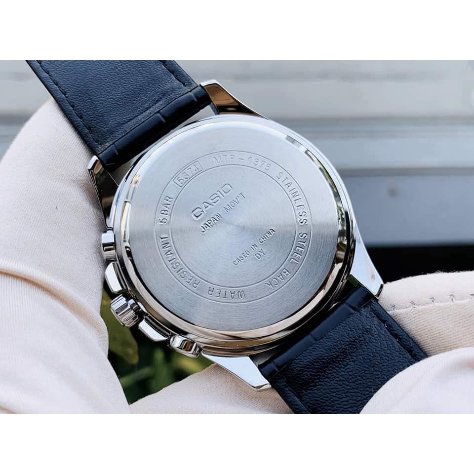 Đồng hồ nam dây da mặt trắng Casio MTP 1375L-7AVDF Size 42mm chống nước 5ATM Bảo hành 1 năm Hyma watch
