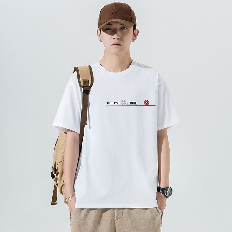 Áo Thun Cotton Tay Ngắn Cổ Tròn Dáng Rộng Thời Trang Mùa Hè Mới Cho Nam