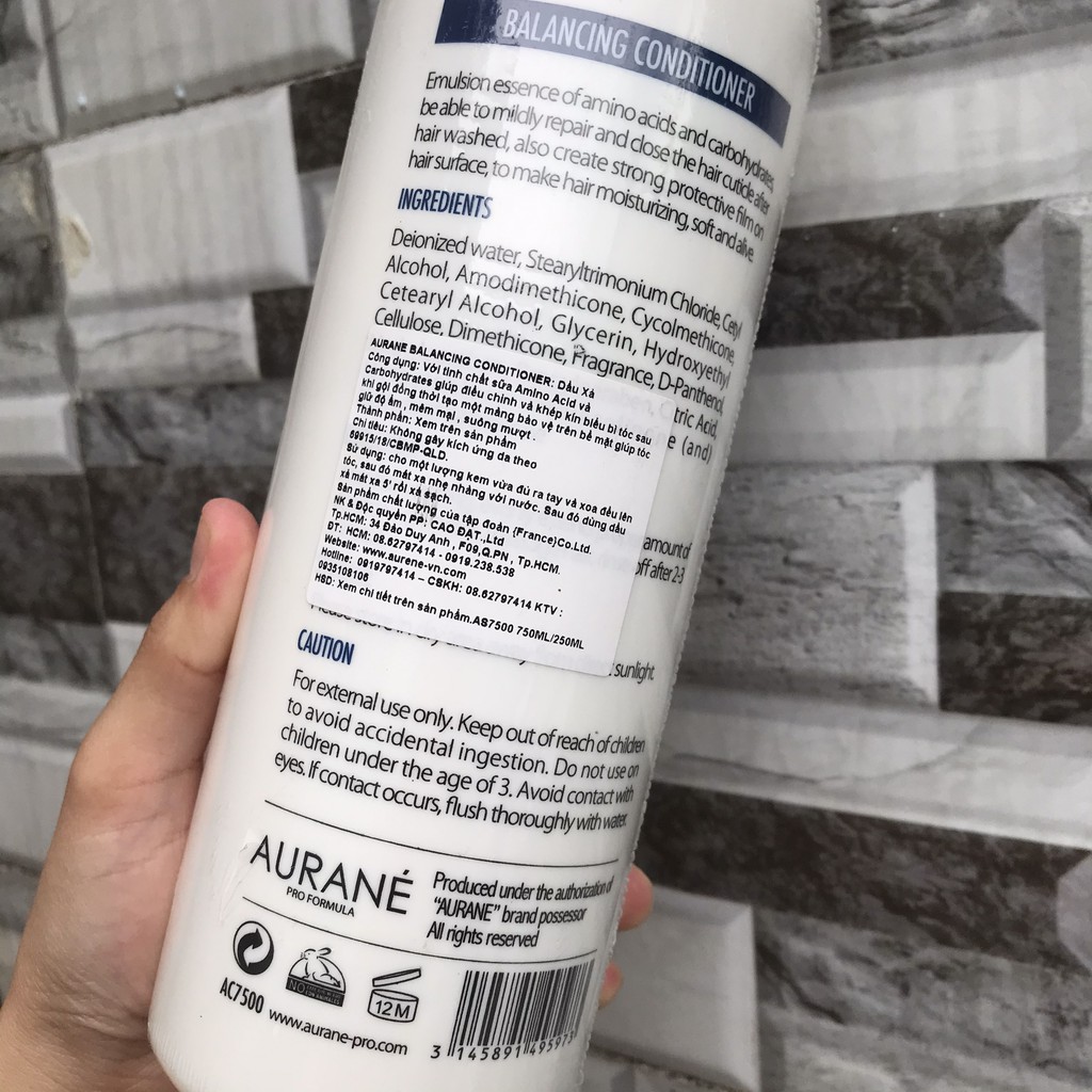 ✅Dầu xả dinh dưỡng Aurane Balancing Conditioner cho mọi loại tóc 750ml