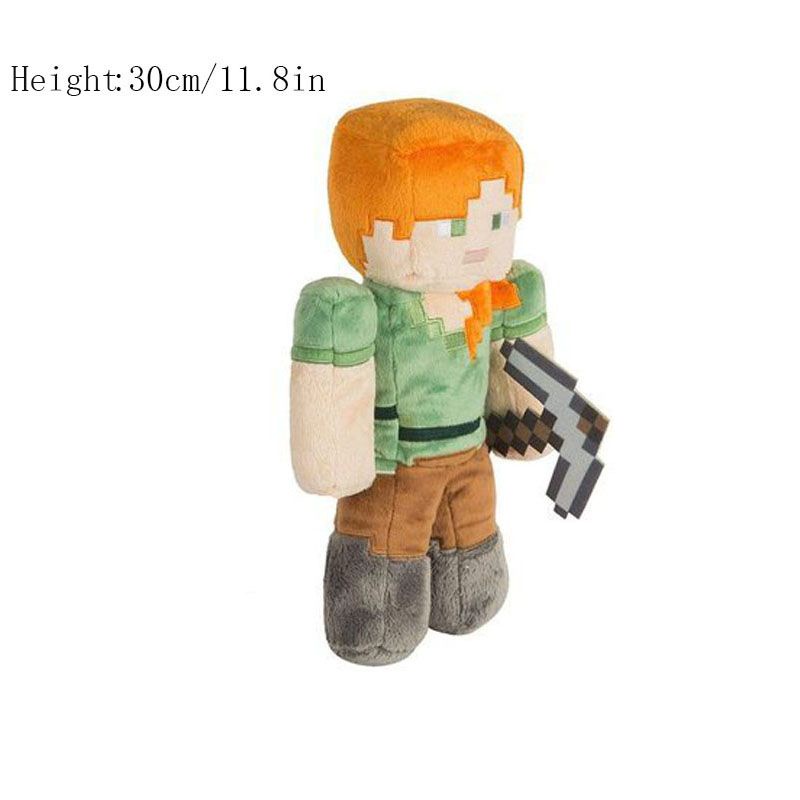 Đồ chơi nhồi bông hình nhân vật Creeper Enderman heo gấu pixel trong Minecraft cho trẻ em