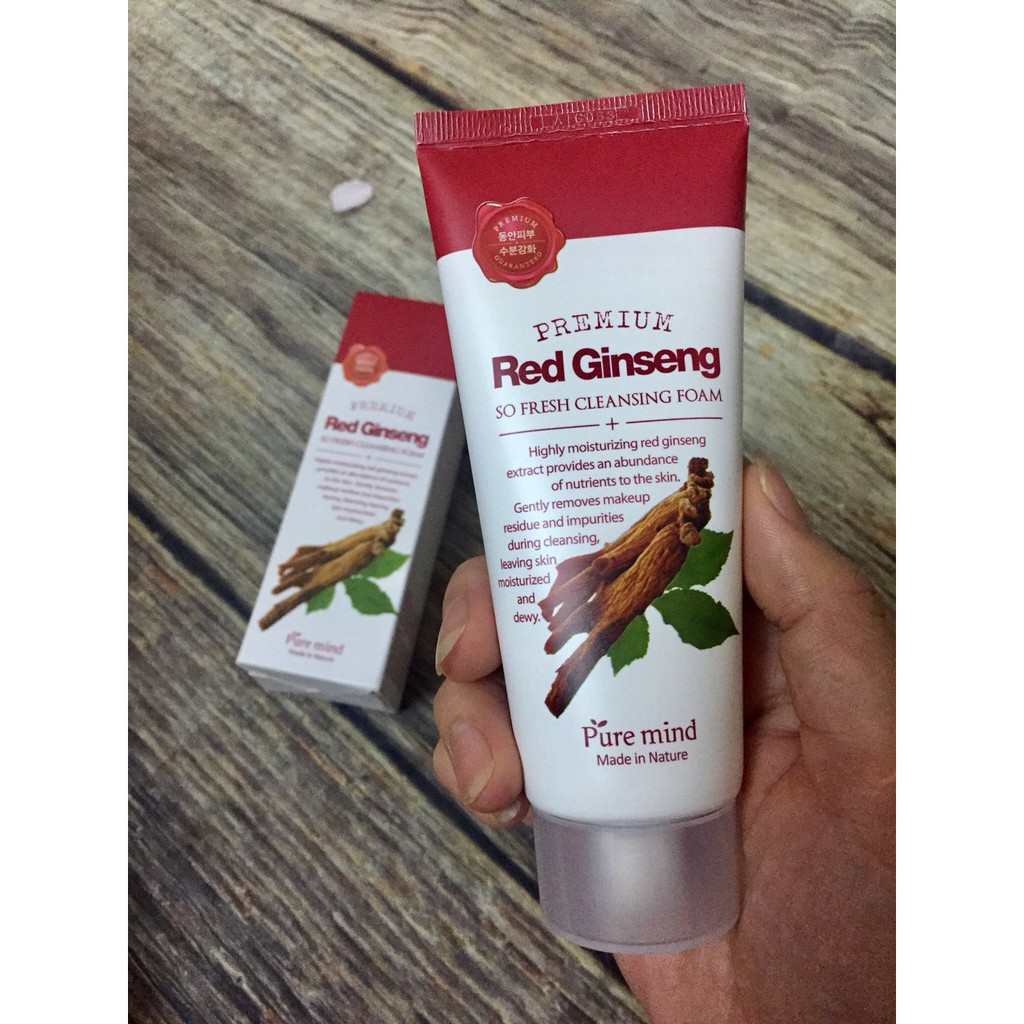 SỮA RỬA MẶT HỒNG SÂM RED GINSENG SO FRESH CLEANSING FOAM PURE MIND 100ML