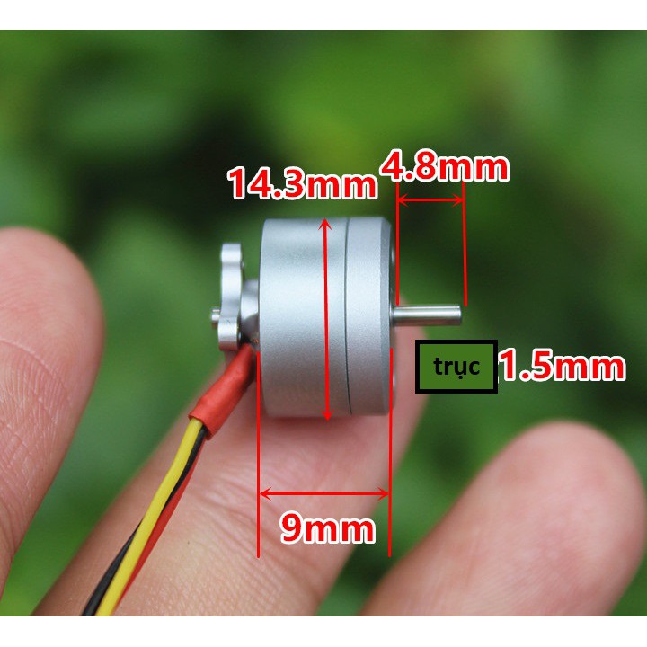 Động cơ motor không chổi than 1104 - 4300kv cho mô hình máy bay.(có tặng kèm ốc đế và ốc cánh)