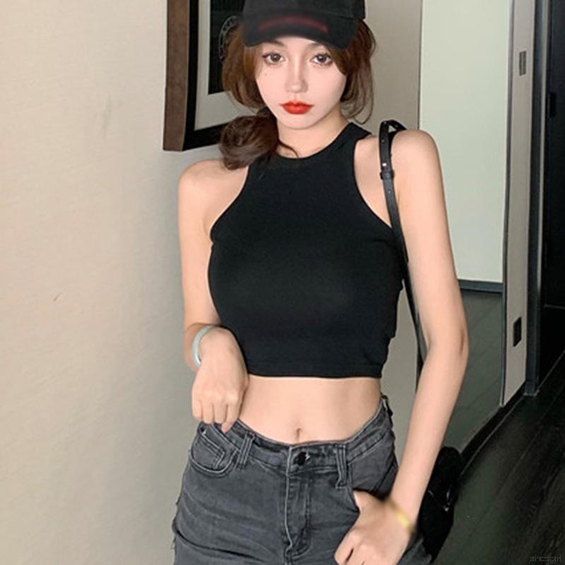 Áo Tank Top Sát Nách Cổ Tròn Phong Cách Thể Thao Năng Động