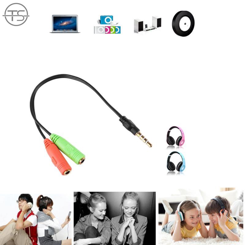 SONG Cable 3.5mm Male Dual Female Y Splitter Mic Universal6/3