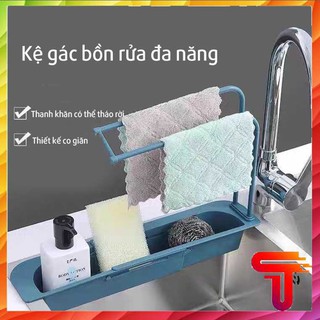 Kệ gác bồn rửa bát có móc phơi khăn thông minh TANOSA(ngẫu nhiên)