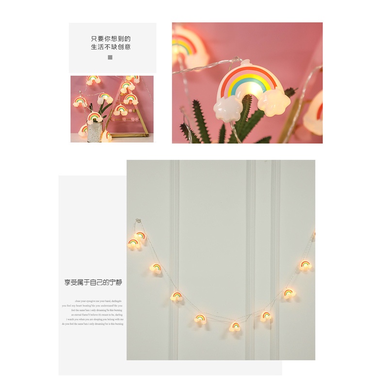 Dây Đèn led Cầu Vồng Trang Trí Phòng Bé Phong Cách Mới 2022