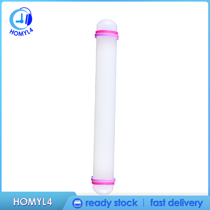 [CAMILA]Rolling Pin, Professional Non Stick Plastic Rolling Pin with Ring Fondant  Roller for Baking Pizza Pie