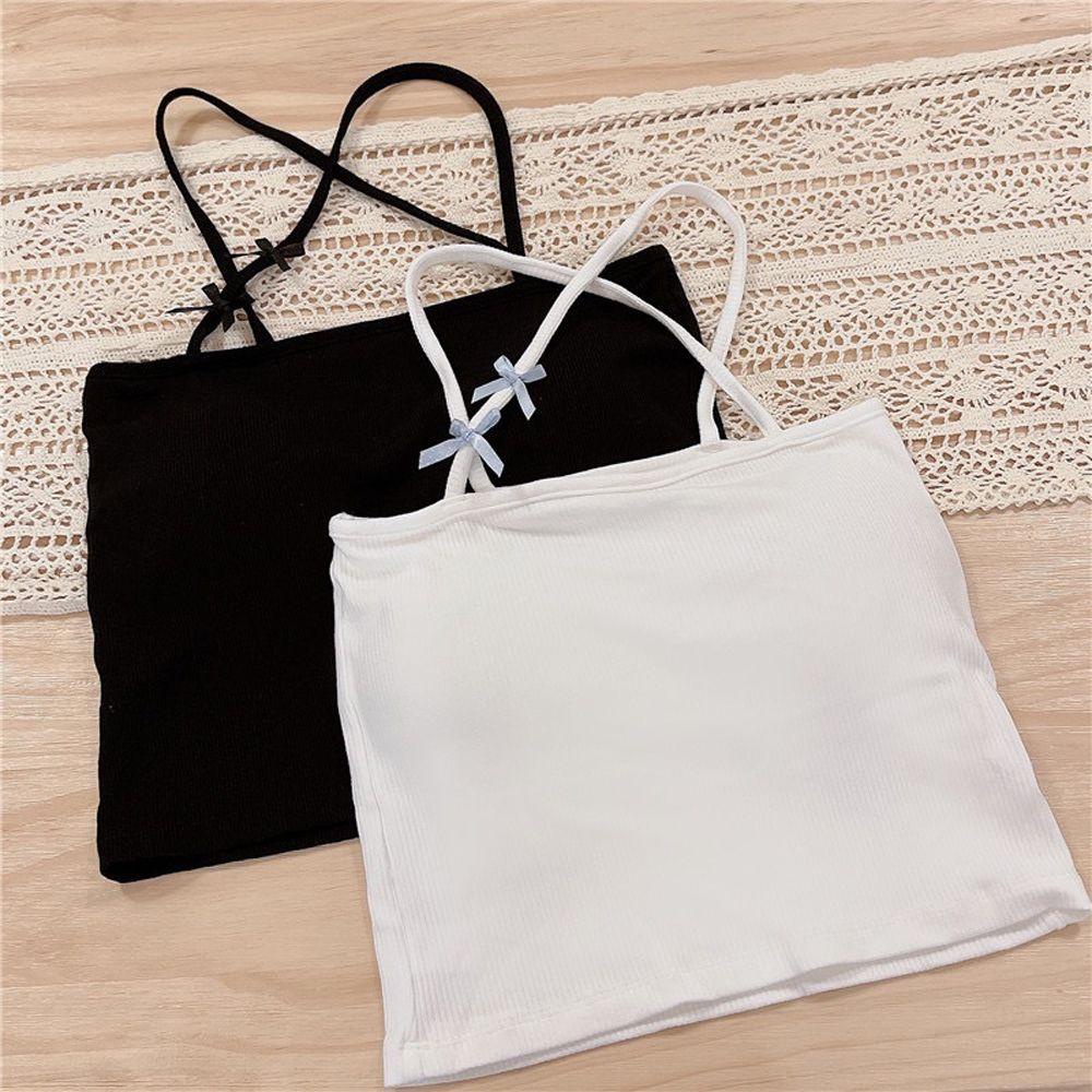 OCEANMAP Áo Lót Cotton Không Tay Hở Lưng Thời Trang Mùa Hè Dành Cho Nữ