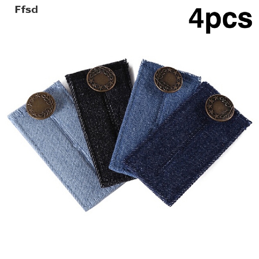 Set 4 Thắt Lưng Quần Jean Mở Rộng Cài Nút Điều Chỉnh Được Có Thể Giặt Được Cho Phụ Nữ Mang Thai