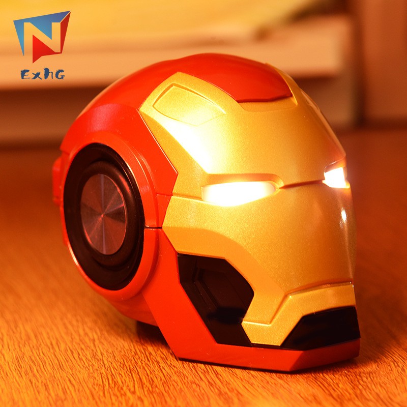 ExhG❤❤❤High quality Iron Man Bluetooth Speaker Wireless Bluetooth 4.2 Speakers Support FM Radio TF Card for Phone PC @VN