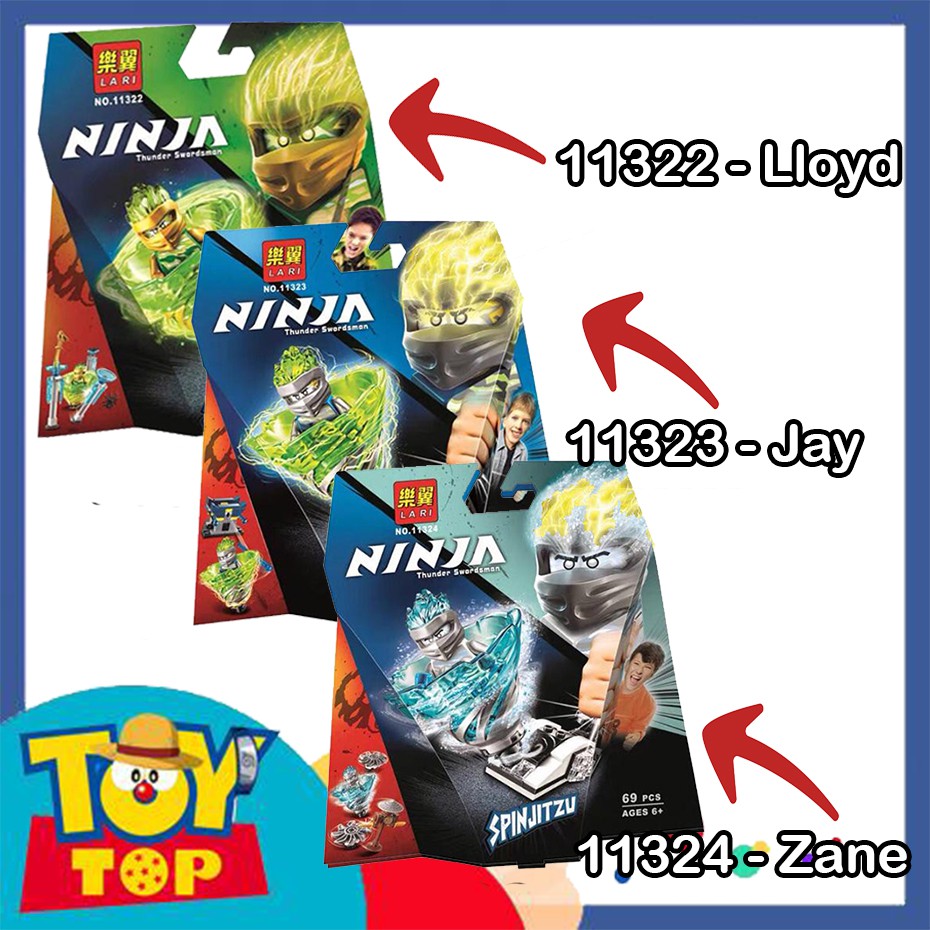 [Một con] Non - lego Ninjago Lắp ráp con quay lốc xoáy Slam của Lloyd , Jay , Zane xếp hình LARI 11322 / 11323 / 11324