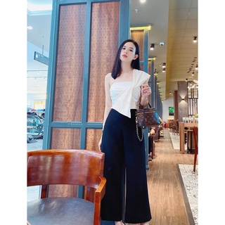 Áo CROPTOP Lệch 1 Bên Vai (TRẮNG)