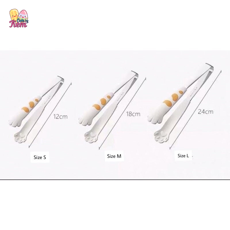 Kẹp gắp thức ăn chịu nhiệt cao hình chân mèo