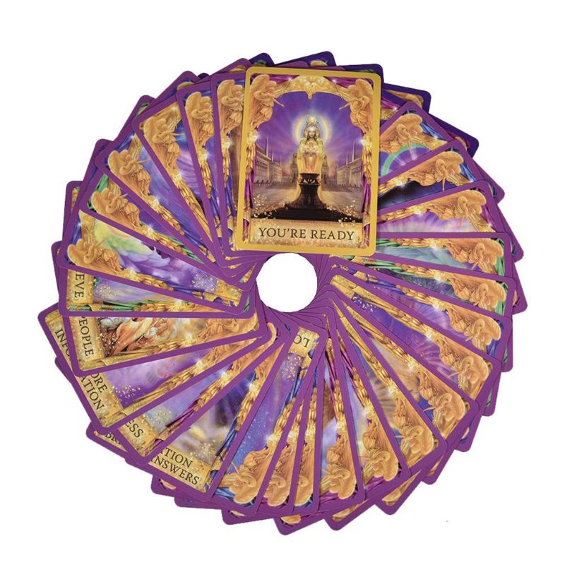 Bộ bài tarot Angel Answers 44 lá tiên tri toàn bộ tiếng anh cho tiệc bạn bè gia đình