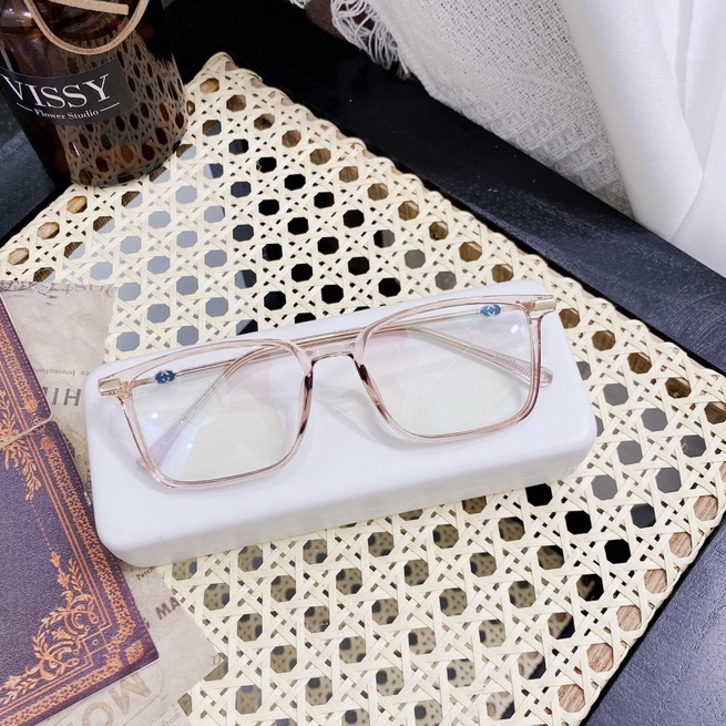 Mắt Kính Gọng Cận Cao Cấp Form Vuông 634 Tr2001 Lyly Phong Cách Ulzzang Siêu Xinh - Hazo