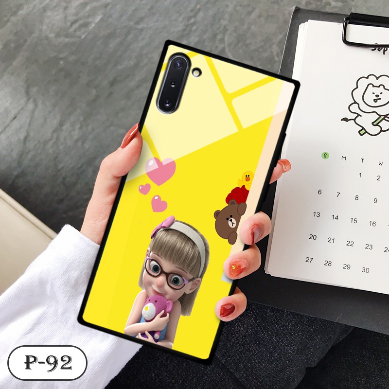 Ốp lưng kính 3D Samsung Galaxy Note 10- hình cute