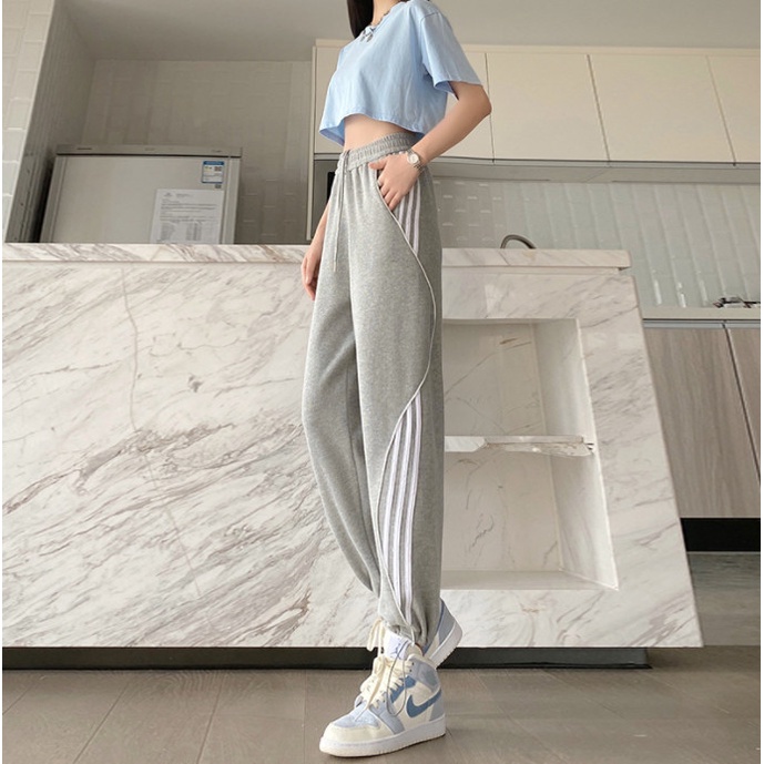 Quần Jogger Thể Thao Sọc Trắng Doris.1996, Quần Jogger Vải Nỉ Mềm Mịn, Miễn Phí Đổi Trả 7 Ngày DR0113