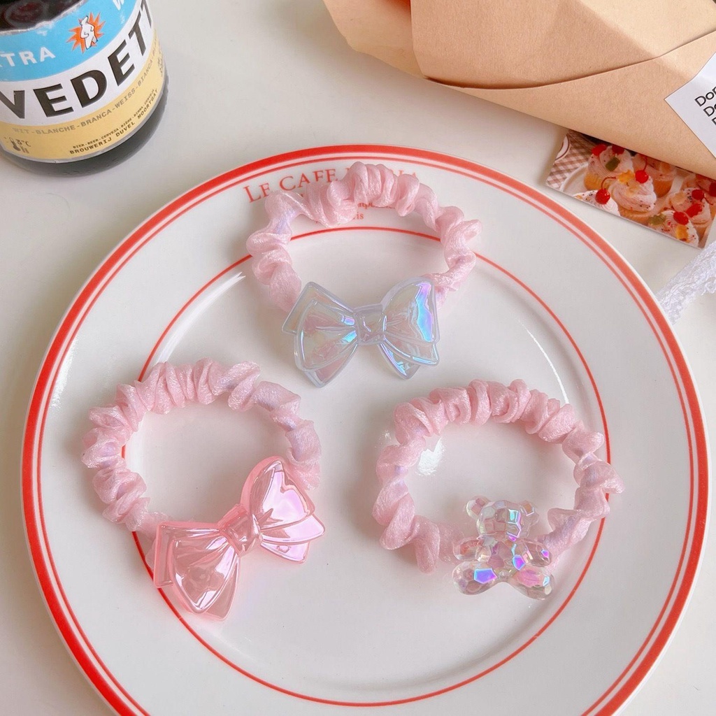 Dây Cột Tóc Đuôi Ngựa Hình Gấu Hàn Quốc Ngọt Ngào WMES15H Giá Đỡ