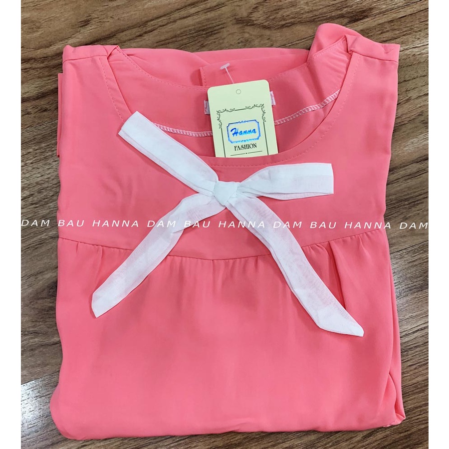 [HANNA] Áo bầu dễ thương cho mẹ trẻ có size 70kg vải mango cao cấp thoáng mát mùa hè không nhăn mềm nhẹ thoải mái