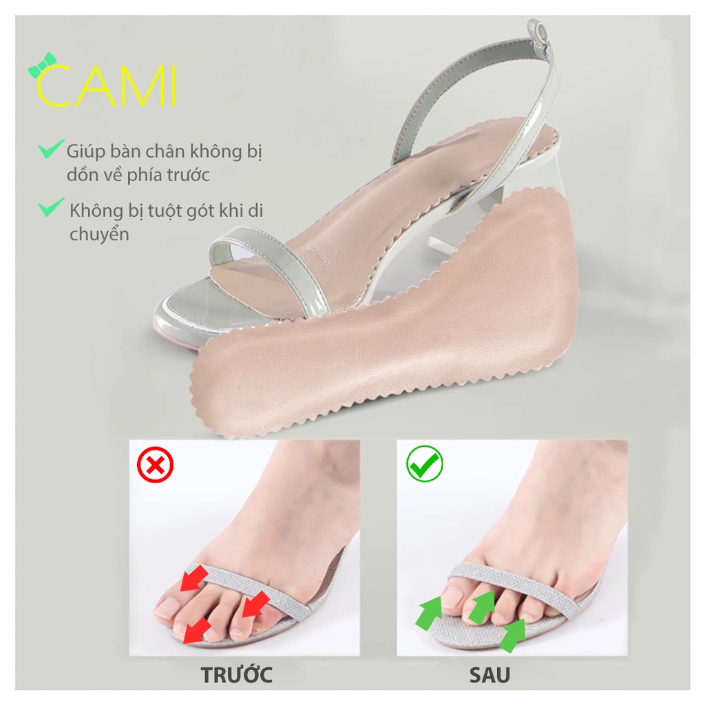 Lót giày sandal, cao gót thấm hút mồ hôi cực tốt, chống trượt, êm chân dành cho nữ - Cami - CMPK273