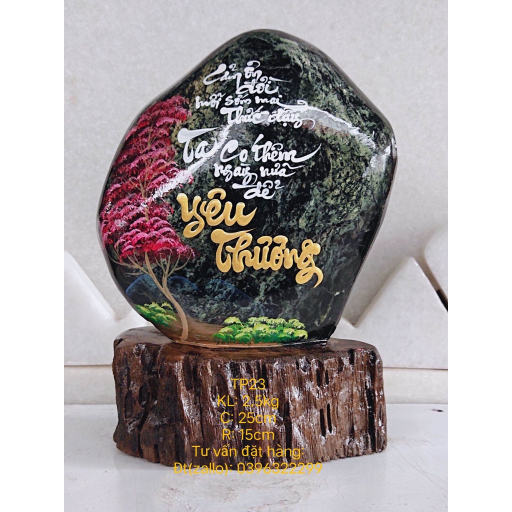 Thư pháp trên đá đa sắc 💯% tự nhiên.﻿, viết chữ thư pháp theo yêu cầu của khách hàng