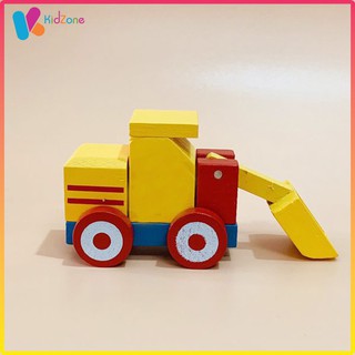 [Đồ Chơi Mô Hình]Xe Ủi Bằng Gỗ Cho Bé KIDZONE
