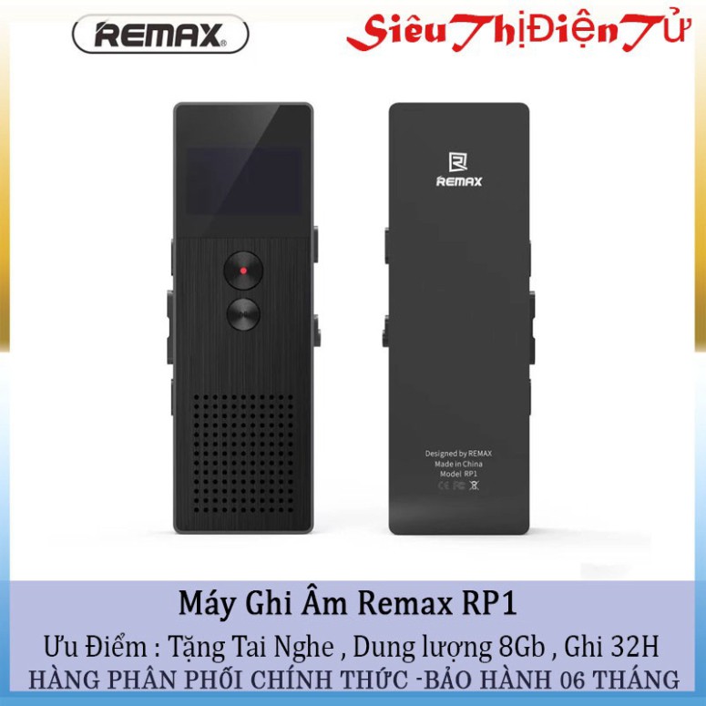 Máy ghi âm remax rp1 tích hợp dung lương 8Gb- máy remax rp1 hàng chính hãng ♥️♥️