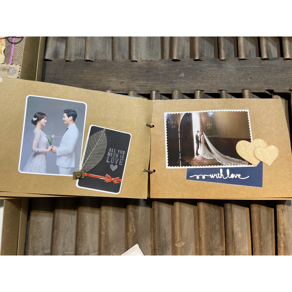  Combo Nguyên Liệu Làm Album Ảnh Scrapbook DIY Sale 50% Tiện Lợi