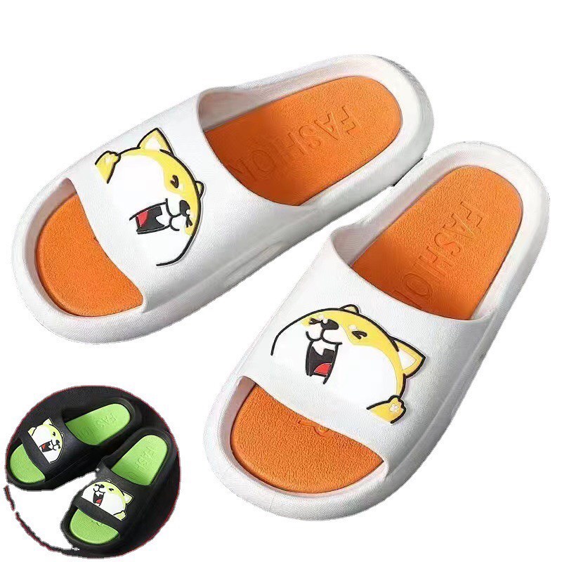 Dép quai ngang nam và nữ thời trang hình chó cún dễ thương đế đúc siêu êm