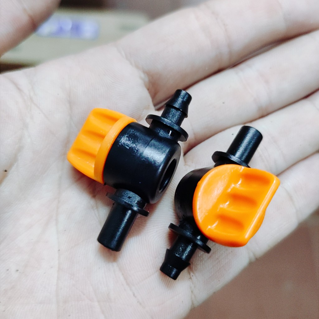 combo 50 Van khóa đầu béc tưới cây, phun sương, dùng cho ống 8mm phổ thông