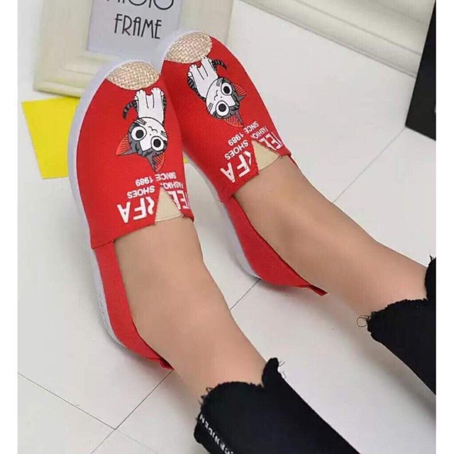 Giầy lười nữ hình mèo cao cấp | BigBuy360 - bigbuy360.vn