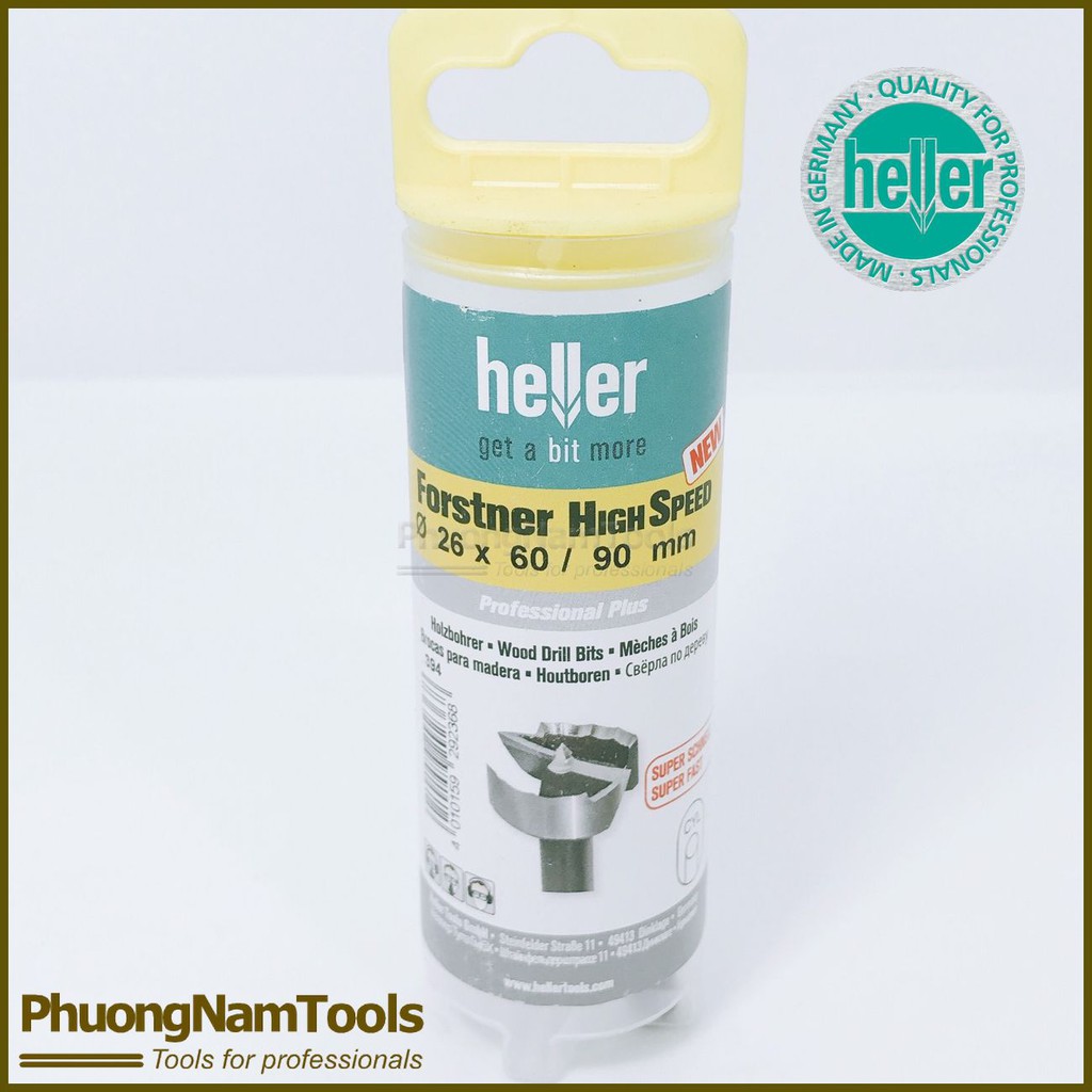 Mũi khoan gỗ 26x60/90 kiểu Forstner tốc độ cao – Heller - Made in Germany