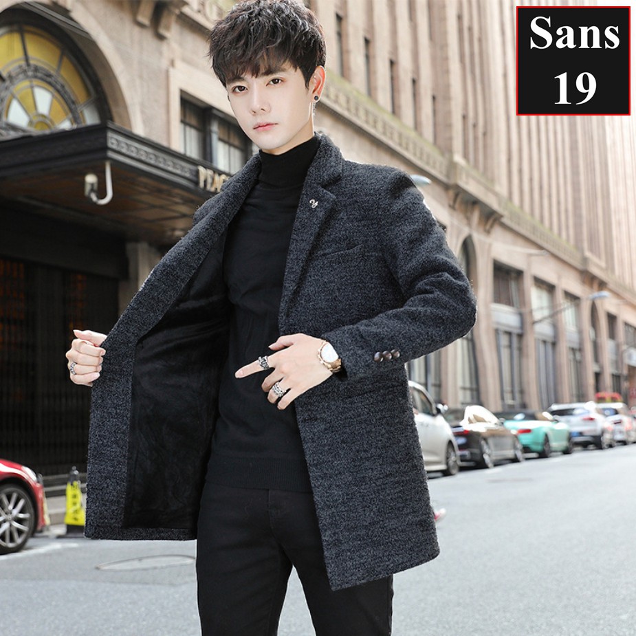 Áo dạ nam hàn quốc dáng ngắn Sans19 mangto kiểu vest khoác blazer vừa size nhỏ M ...