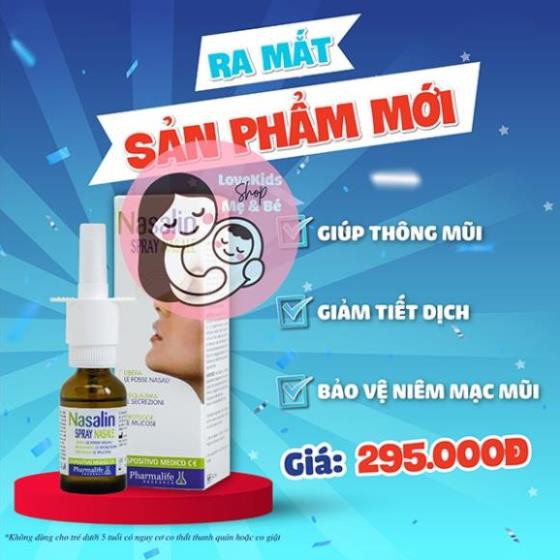 Thông mũi, Giảm sổ mũi, bảo vệ niêm mạc mũi  - Nasalin Spray Nasale [CHÍNH HÃNG]