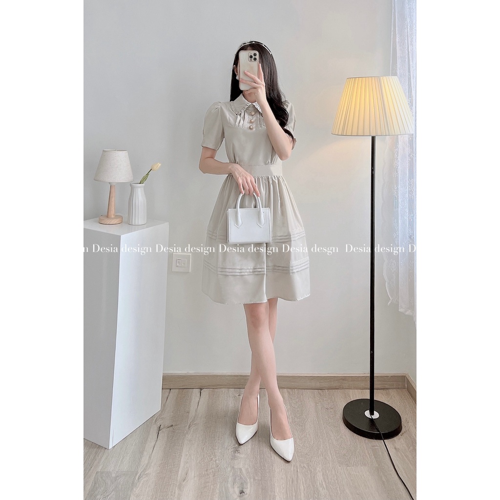 Váy, đầm cổ sơ mi liền thân