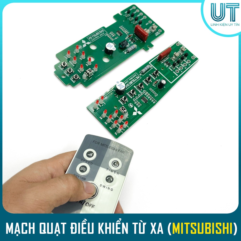 Bộ mạch điều khiển quạt từ xa MITSUBISHI cho quạt cây đứng và quạt treo tường LV16 W16 (Chính Hãng)